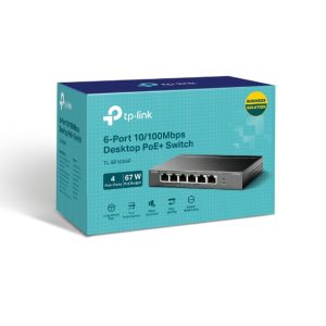 TP Link 6-Port 10/100Mbps Desktop Switch with 4 Port PoE+